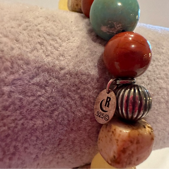 Carolyn Pollack Relios Gemstone Bracelet 925 sterling turquoise, jasper, calcite - Picture 13 of 13